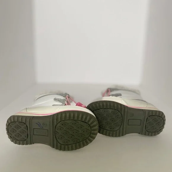 Toddler White & Pink Snow boots - Picture 7 of 8
